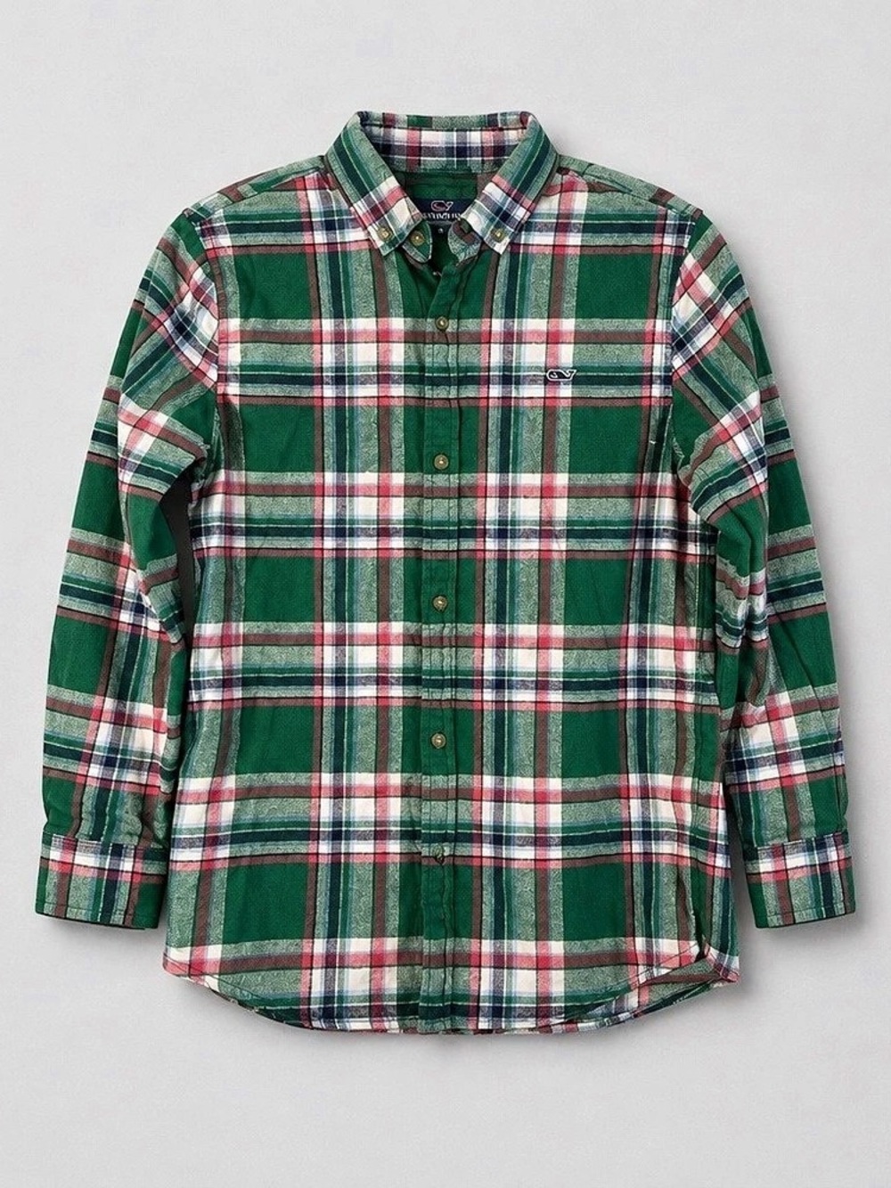 Vineyard Vines Kids Plaid Cotton Flannel Button-Down Shirt Boys Small